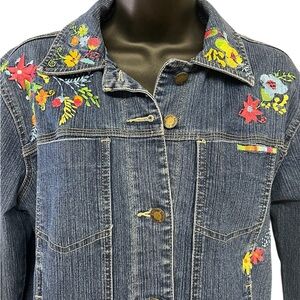 Blassport Embroidered Women’s Vtg Denim Jacket Sz S